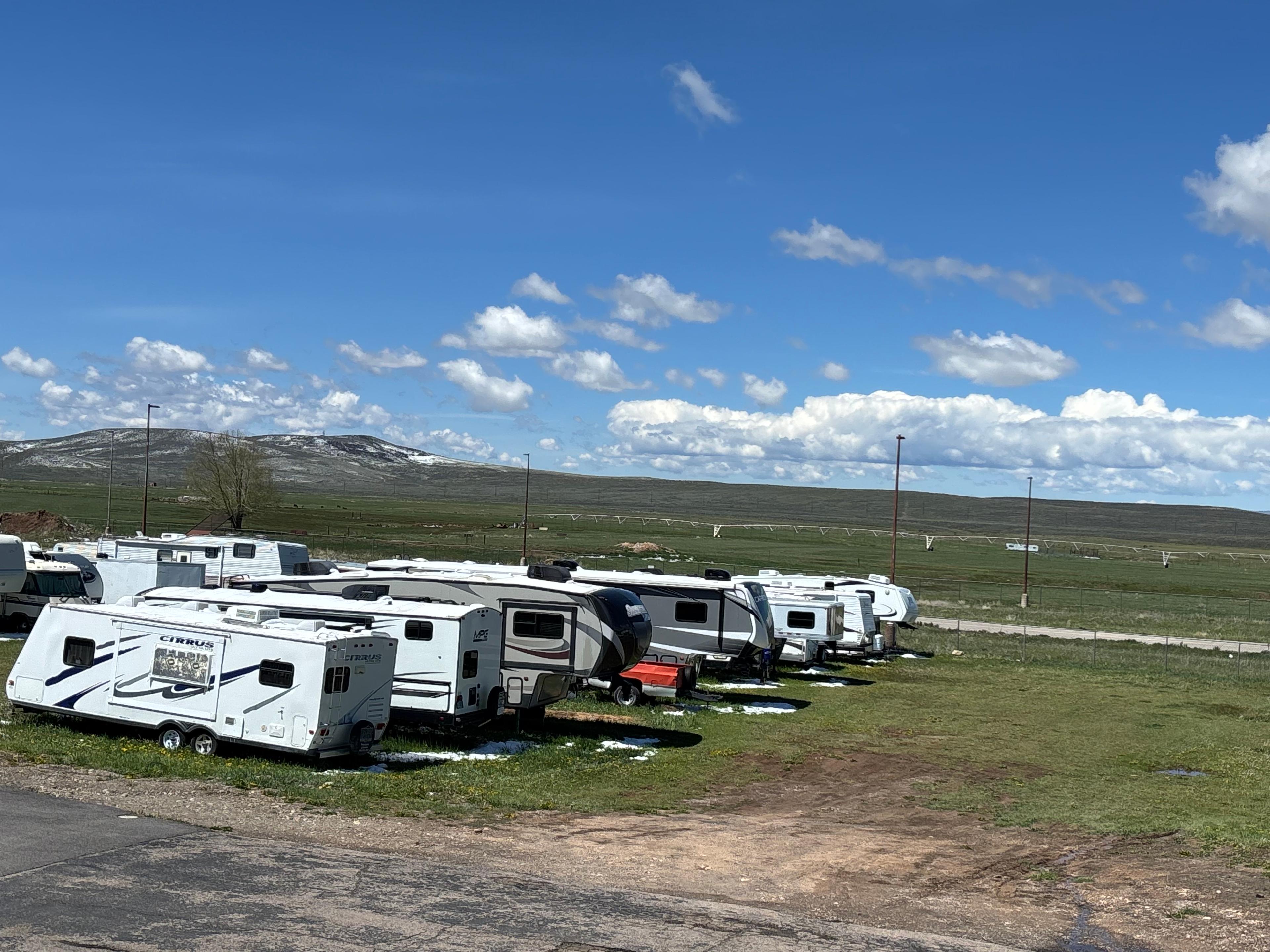 Outdoor RV and vehicle parking at Storage Stable